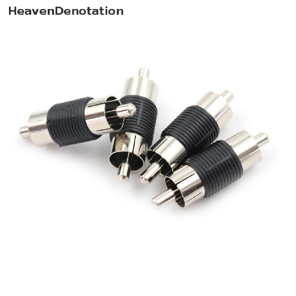 4pcs Adaptor Konektor Audio Video Av Rca Male Ke Male Lurus