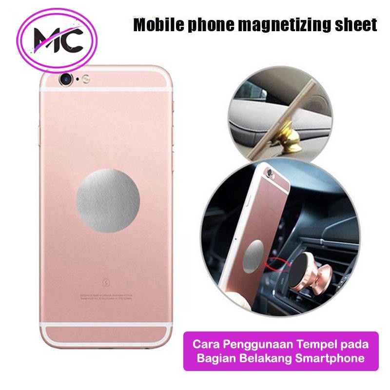 Metal Plate For Magnetic Holder HP Sticker Tempel Ring Besi Handhphone Tempelan Iring For Mount