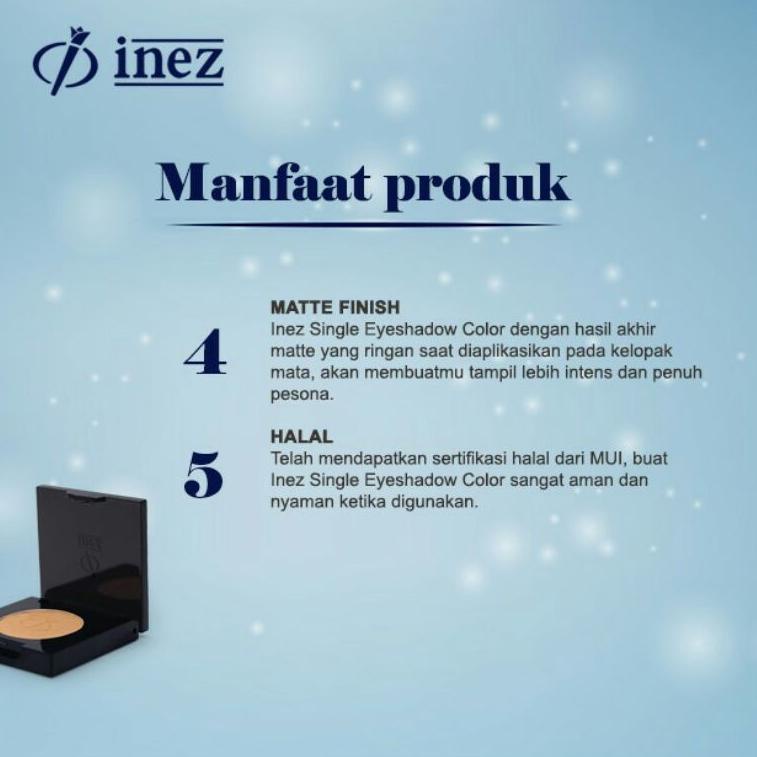 Pasti Murah.. Inez Single Eyeshadow Color - Eye Shadow Satuan Halal (putih, hitam, coklat) QSE