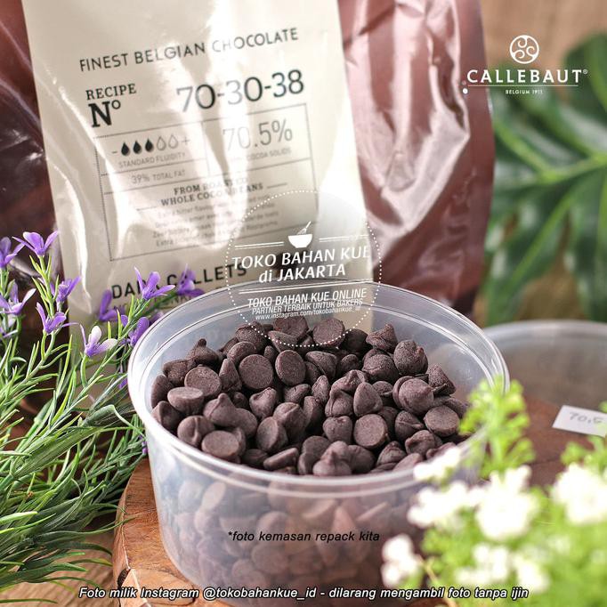 

ENAK Couverture Chocolate Dark NOIR Callebaut Cokelat Pahit 70,5% 500gr BANYAK RASA
