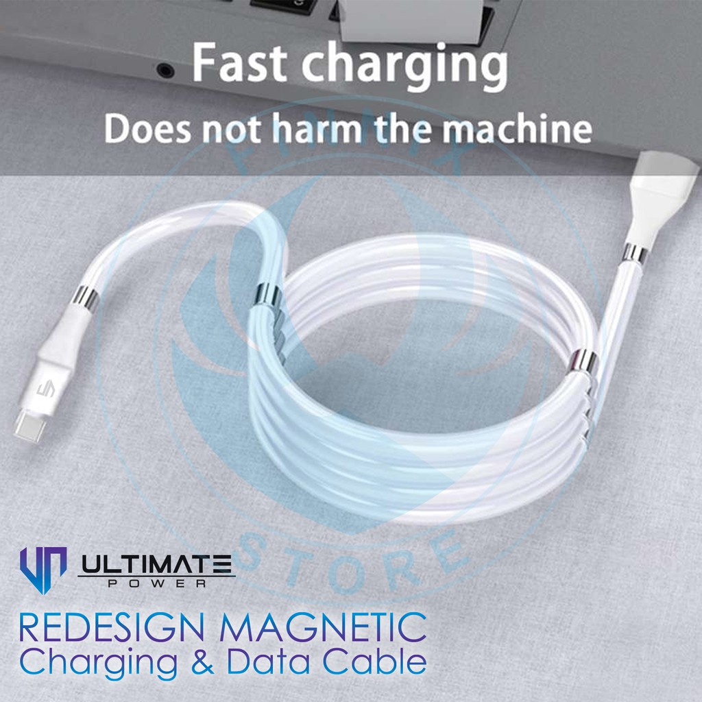 Kabel Data Charger Ultimate Power Redesign Magnetic Coil Cable