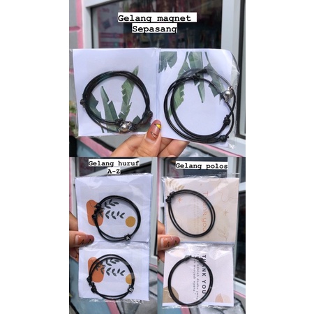 GELANG POLOS/GELANG HURUF/GELANG MAGNET/GELANG HITAM/GELANG COUPLE
