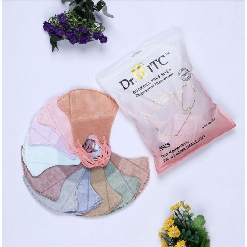 Masker Duckbill Mix Isi 50 / Masker Duckbill Warna Warni Isi 50