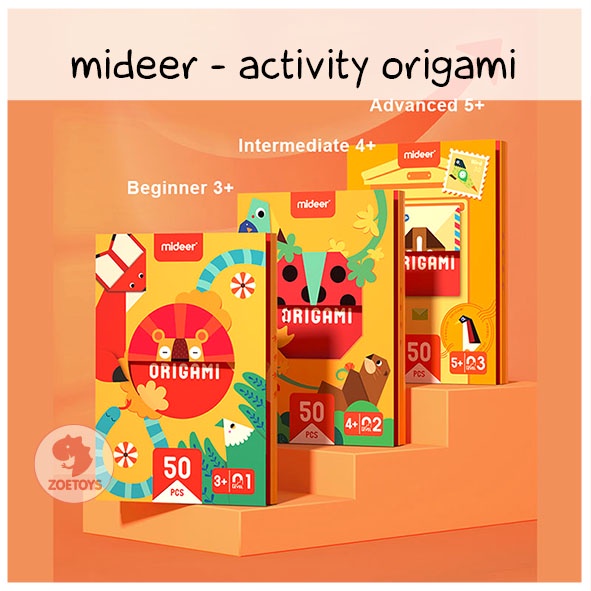 Zoetoys Mideer Activity Cut Paper | Let's Make Craft Beginner Papercut Origami Kertas Lipat | Sticker | Mainan Edukasi Anak