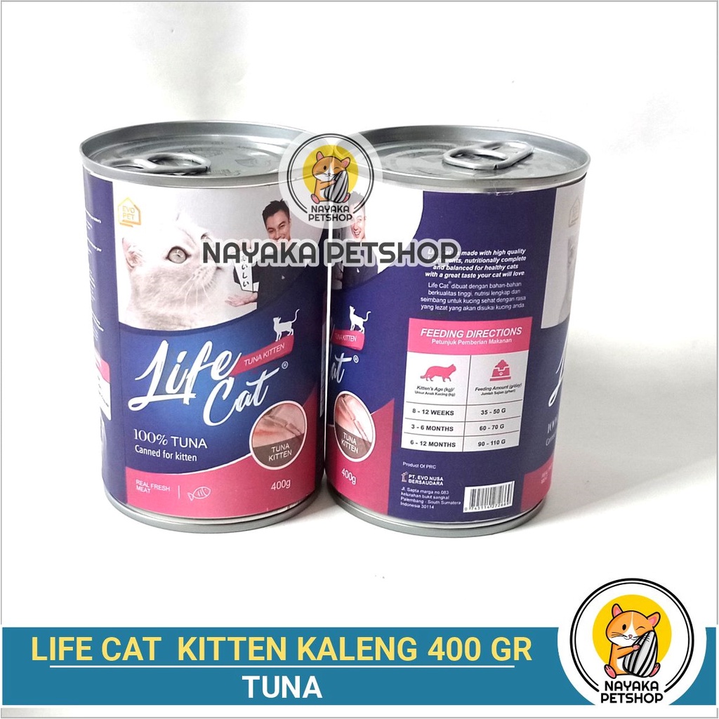 Life Cat Kaleng Kitten Tuna 400 gr Makanan Anak Kucing Basah Pakan Cat Wet Food