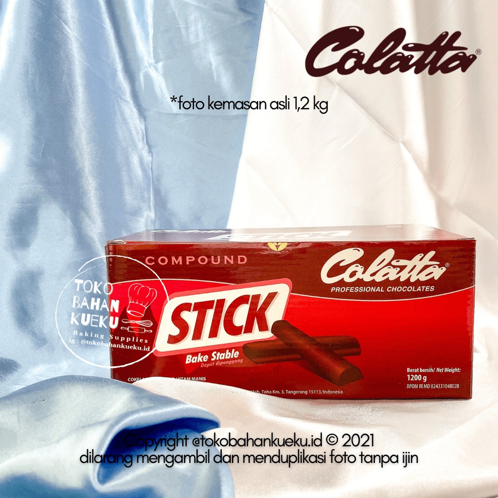 

COLATTA Chocolate Stick Compund 1,2 kg Cokelat Coklat Bake Stabel