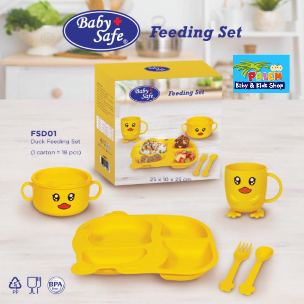 Baby Safe Duck Feeding Set / Plate / Bowl / Cup / Peralatan Makan Anak FSD01