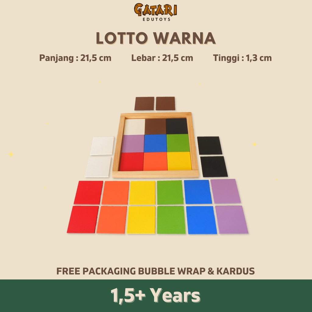 mainan edukasi Lotto Warna / mainan edukasi Warna / mainan belajar warna / mainan mengenal warna