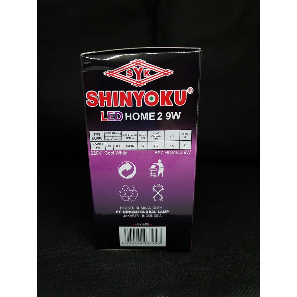 Lampu Led Shinyoku Home 9 Watt / Lampu Shinyoku 9w / Lampu Bohlam 9 Watt / Lampu Led 9w