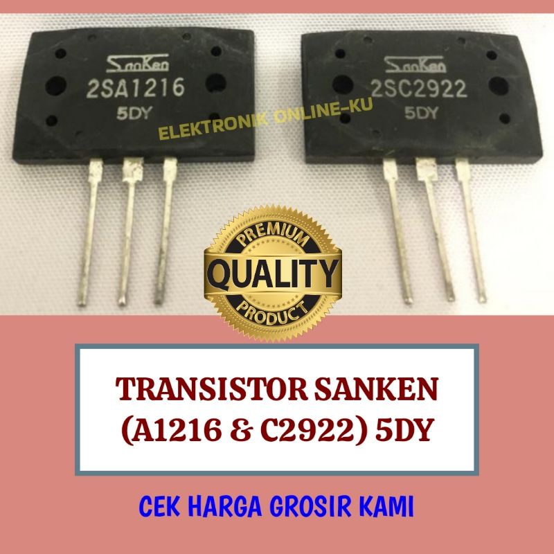 TRANSISTOR SANKEN A1216 &amp; C2922 5DY ORIGINAL