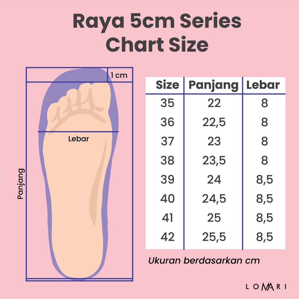 RAYA SERIES LOMARI 5CM - Sandal Heels Wanita