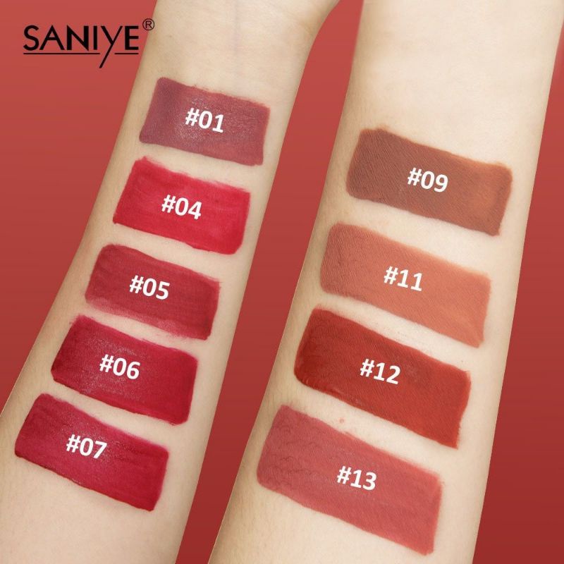 SANIYE L1181 Matte Liquid Lip Tint Lipstik Tahan Air 4g 9 warna