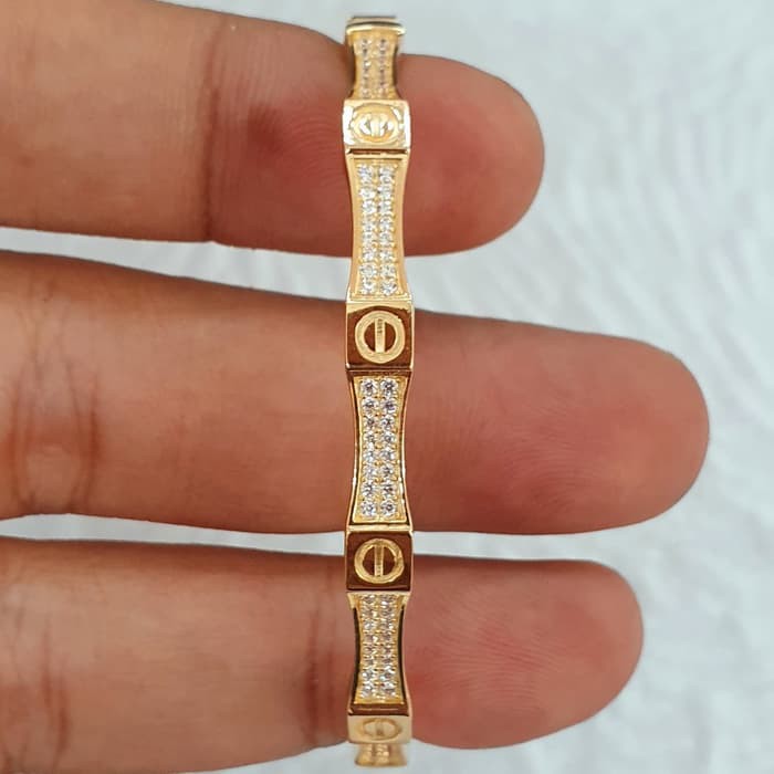 gelang model tulang mata AD emas 70 % 700 70% ubs