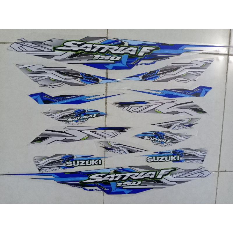 STRIPING TRANSPARAN SATRIA FU FACELIFT CUSTOM LIST BIRU