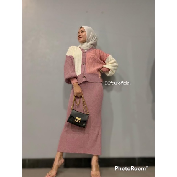 rok span rajut /rok rajut [premium] tebal-Purple