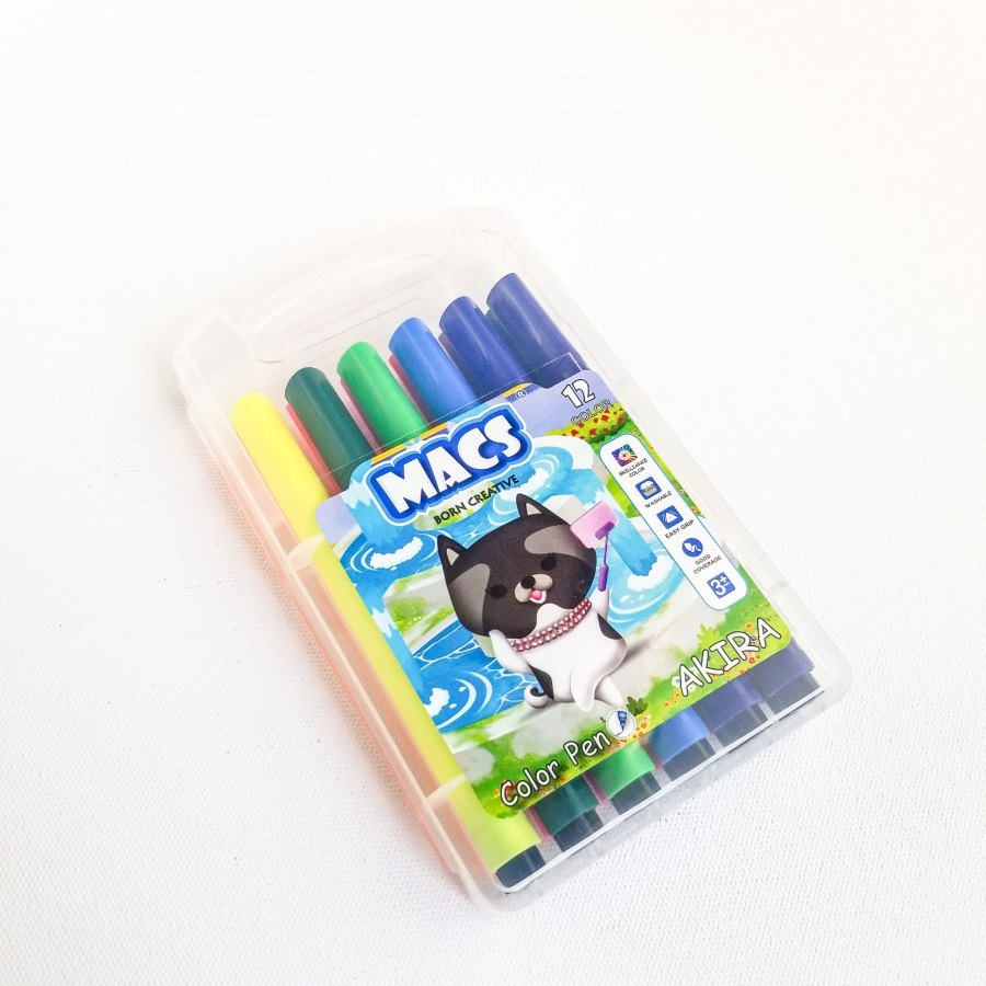 Spidol Marker MACS Color Pen 12 warna