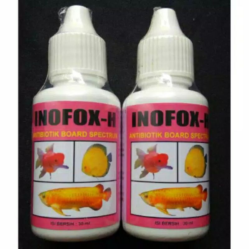 INOFOX-H OBAT ANTIBIOTIK IKAN HIAS ARWANA CUPANG KOI LOUHAN KOKI 30ML