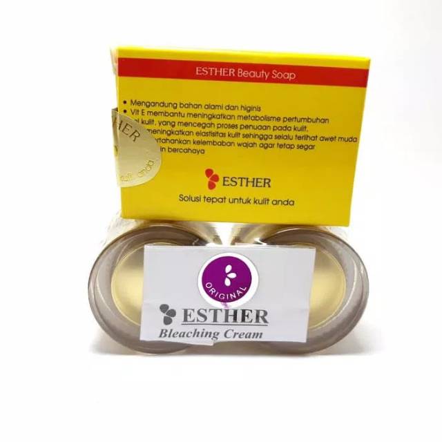 PAKET CREAM ESTHER GOLD KACA AB+SABUN ANTI ACNE