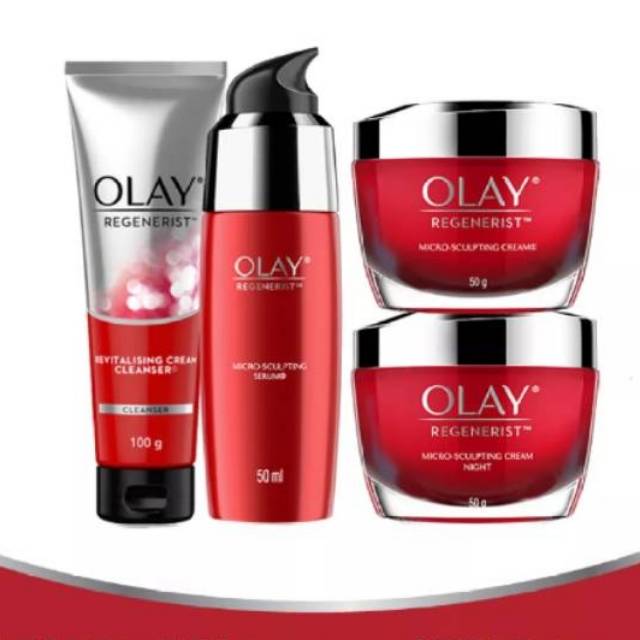 Olay Regenerist Serum Micro Sculpting Anti Aging krim pagi malam