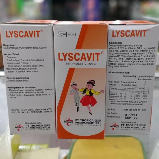 Daya tahan tubuh Liscavit sirup multivitamin with vitamin C