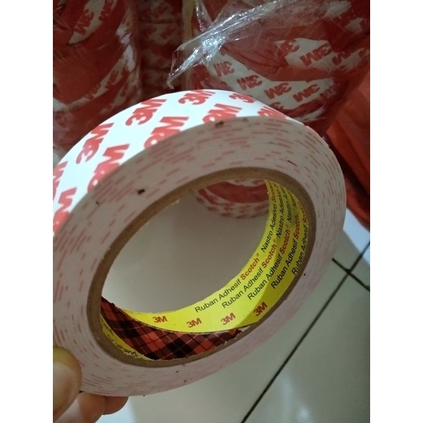 Double Tape PE Foam 3M Black / White T1mm 24mmX4m Double Tape Foam 3M 10mmX4m Hitam / Putih Murah