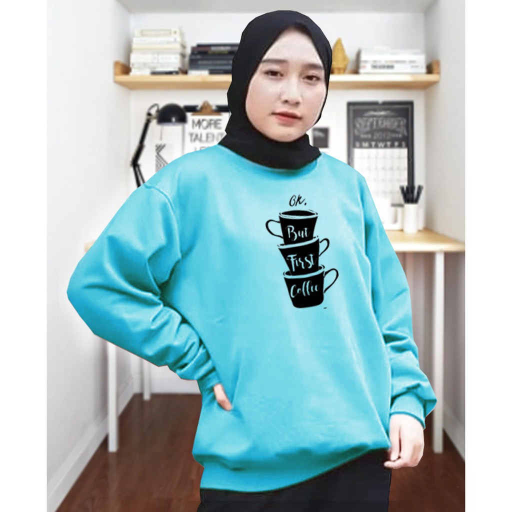 Kaos Lengan Panjang GELAS 3 / Kaos Sweatshirt / Atasan Wanita / Atasan Wanita Lengan Panjang