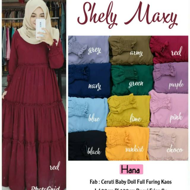 GAMIS SHELLY MAXY BY AMARILLIS/GAMIS KEKINIAN MURAH/GROSIR GAMIS SOLO