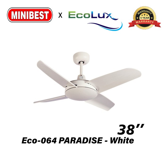 MB Ceilling fan/Kipas Angin Plafon Gantung Ecolux Eco-064 PARADISE