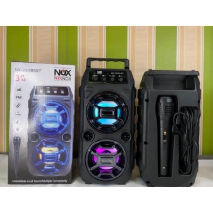 SPEAKER BLUETOOTH PORTABEL NIXNOX 2S188BT PLUS MIC KARAOKE X-BASS