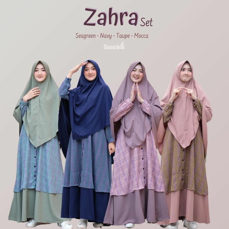 ZAHRA SET BY KHIZAANAH SUNNAH (GAMIS, KHIMAR, CADAR)