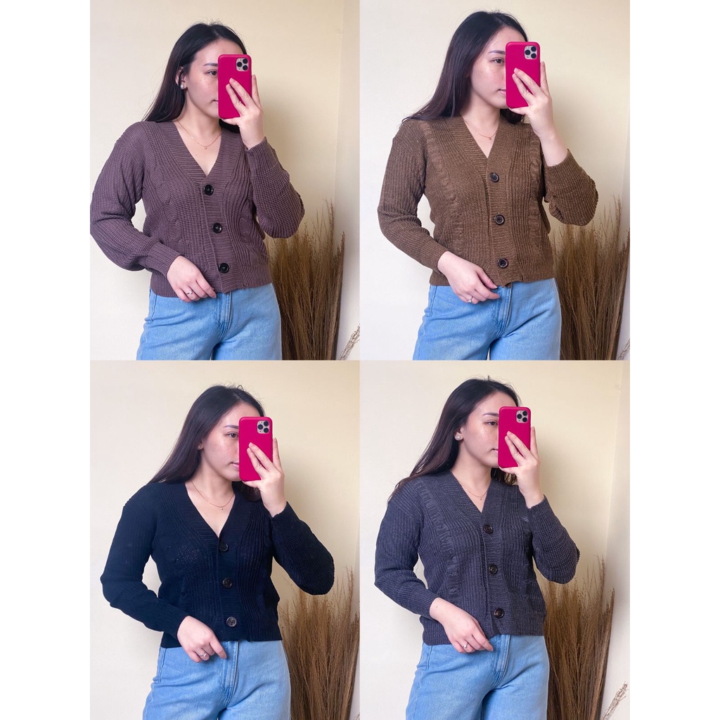 Cardigan Knit Outer Croptop Outer Knitwear Premium Kardigan Rajut