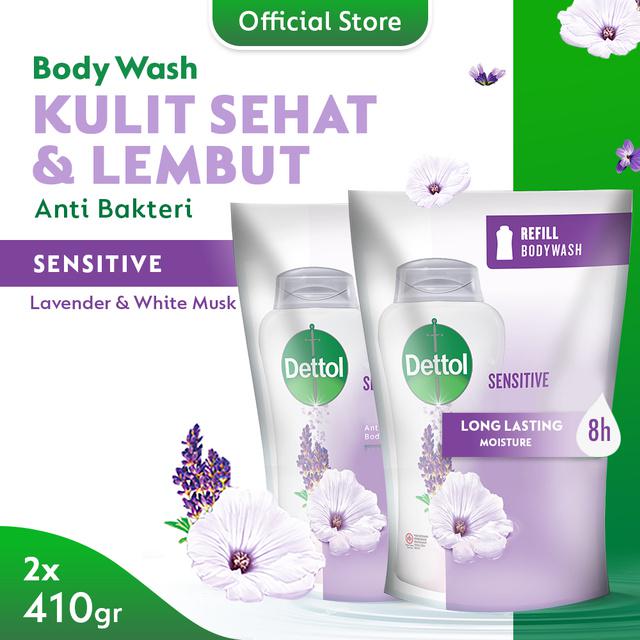 Promo Harga Dettol Body Wash Sensitive 410 ml - Shopee