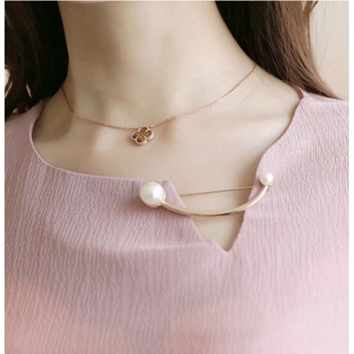 OSM - F490 Mutiara Bros Korea Berlian / Bros Pin Pearl / Brooch Mutiara Wanita / Aksesoris Fashion-6