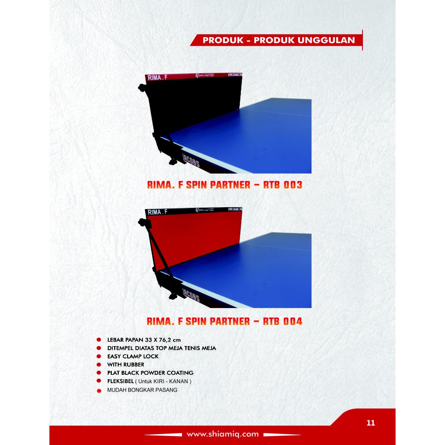 Return Board Shiamiq Alat Tenis Meja RTB 003 hitam 