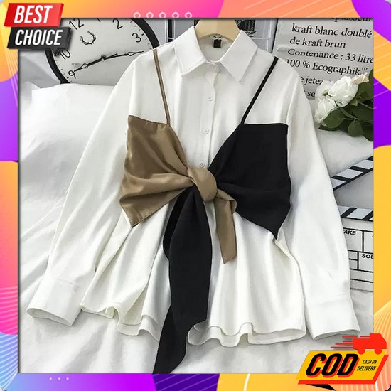 Boyfriend Style Loose Knit Blouse / Blouse Aster / Blouse Polos / Atas Cod  - Magnolia Top Blouse