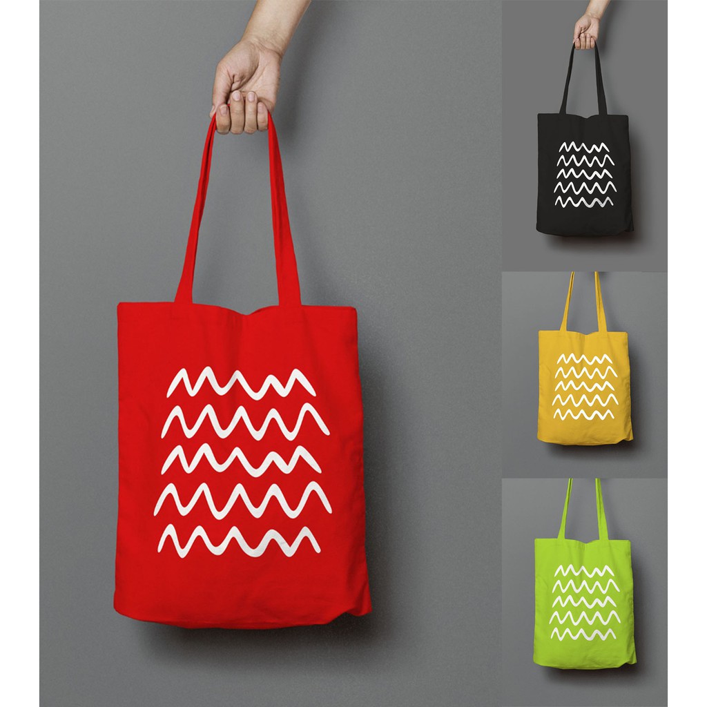 Tote Bag - Zigzag - Tas Tote Wanita Tas Totebag Wanita Tas Wanita Murah Tas Korea Totebag Kpop