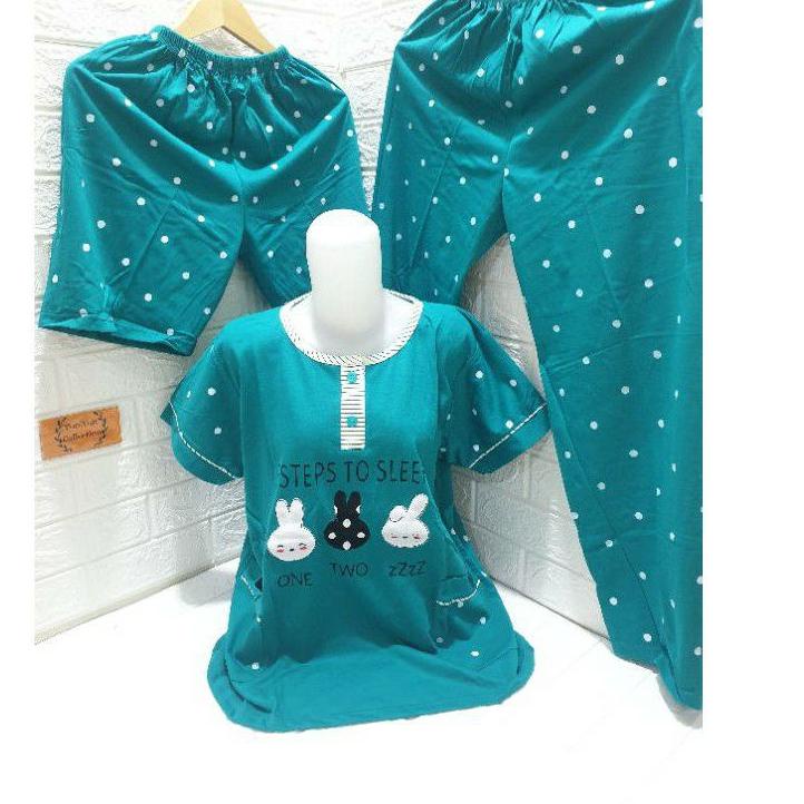 Tren Kekinian.. BAJU TIDUR WANITA 3 IN 1 BAJU TIDUR WANITA DEWASA BAJU TIDUR KAOS PIYAMA WANITA KAOS