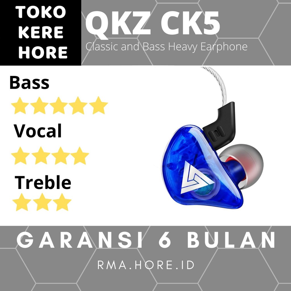 [Dikirim dari Jakarta] QKZ - CK5 Quality Knowledge Zenith With Mic In-Ear HiFi