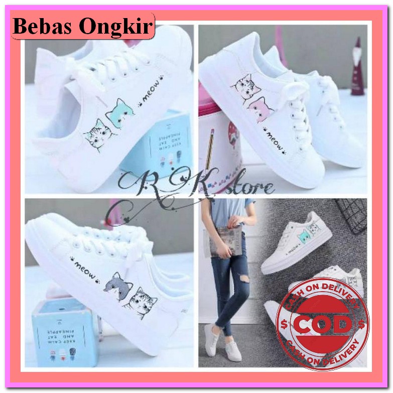 Sneakers Wanita Murah Sepatu Wanita Import Sepatu Casual Cewek Sepatu Sneakers Sneaker Spatu Putih P