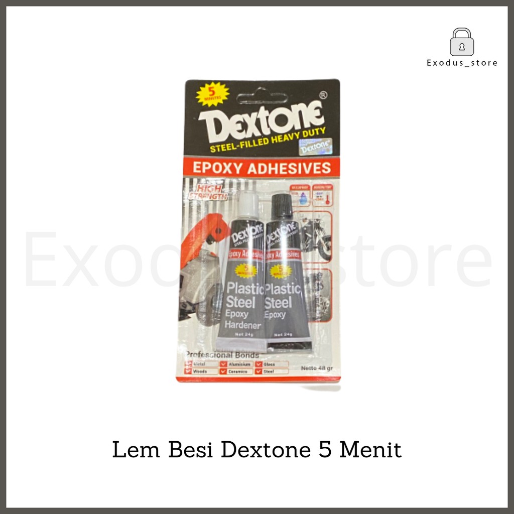 

Lem besi Dextone epoxy 5 menit kering campur serbaguna 48 gram