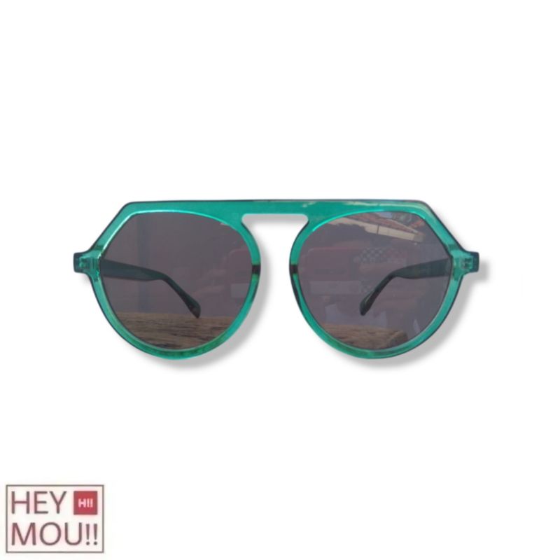 KACAMATA PERSOL STYLE CANDY BLACK GLASSES - GREEN FRAME HEYMOU