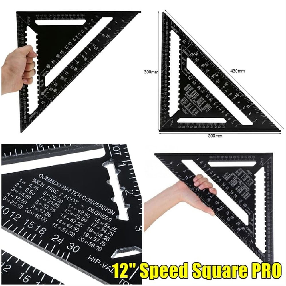 Speed Square 12inch Quick Triangle Angle Square Speed Ruler 300mm