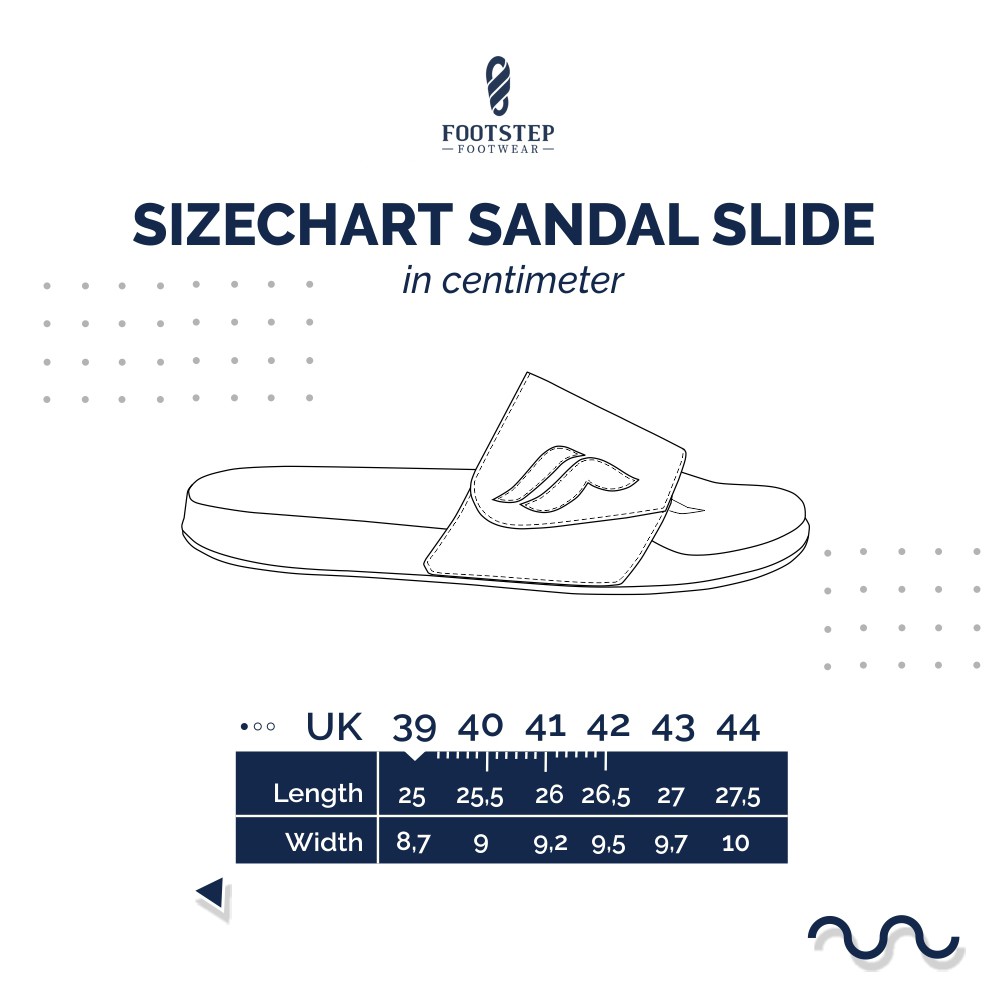 Sandal Pria Slide Footstep Footwear - Mono Black-5