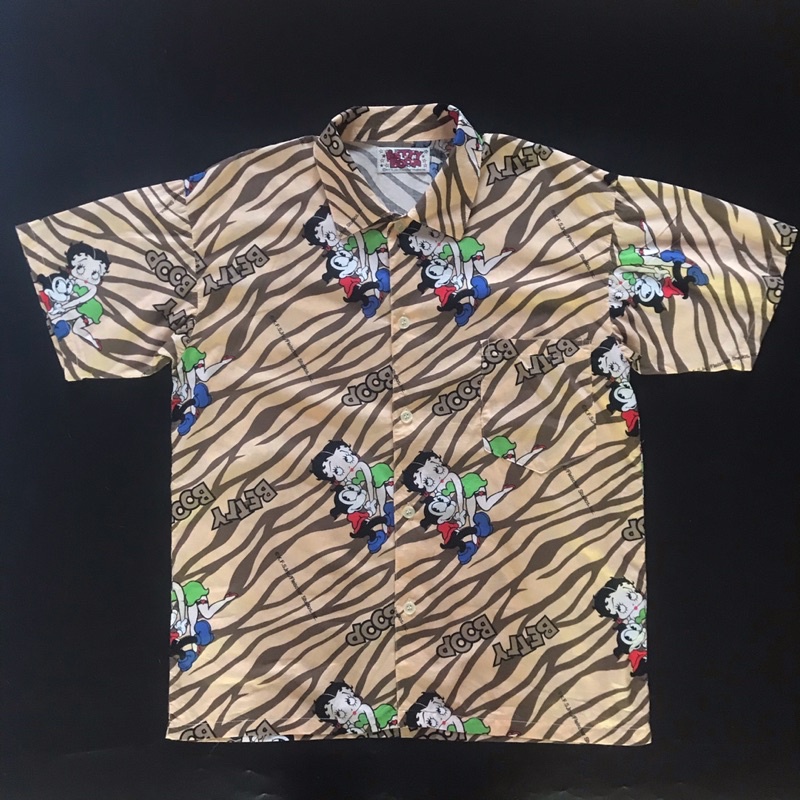 vintage Kemeja Betty Boop All Over Print