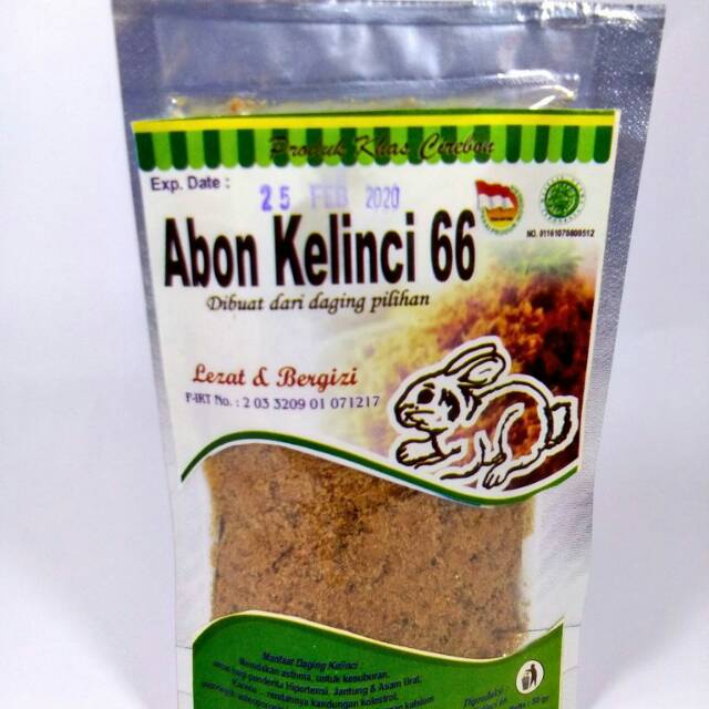 

Abon Kelinci 66 khas Cirebon 50 gr
