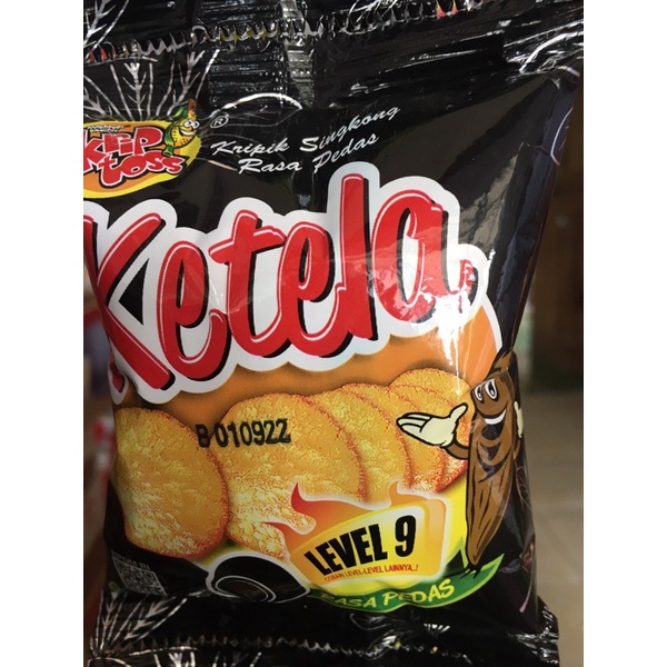 Kriptoss ketela kripik singkong rasa pedas