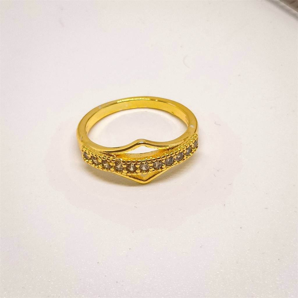 xuping set Gelang Tangan Bangle+Cincin 24K emas