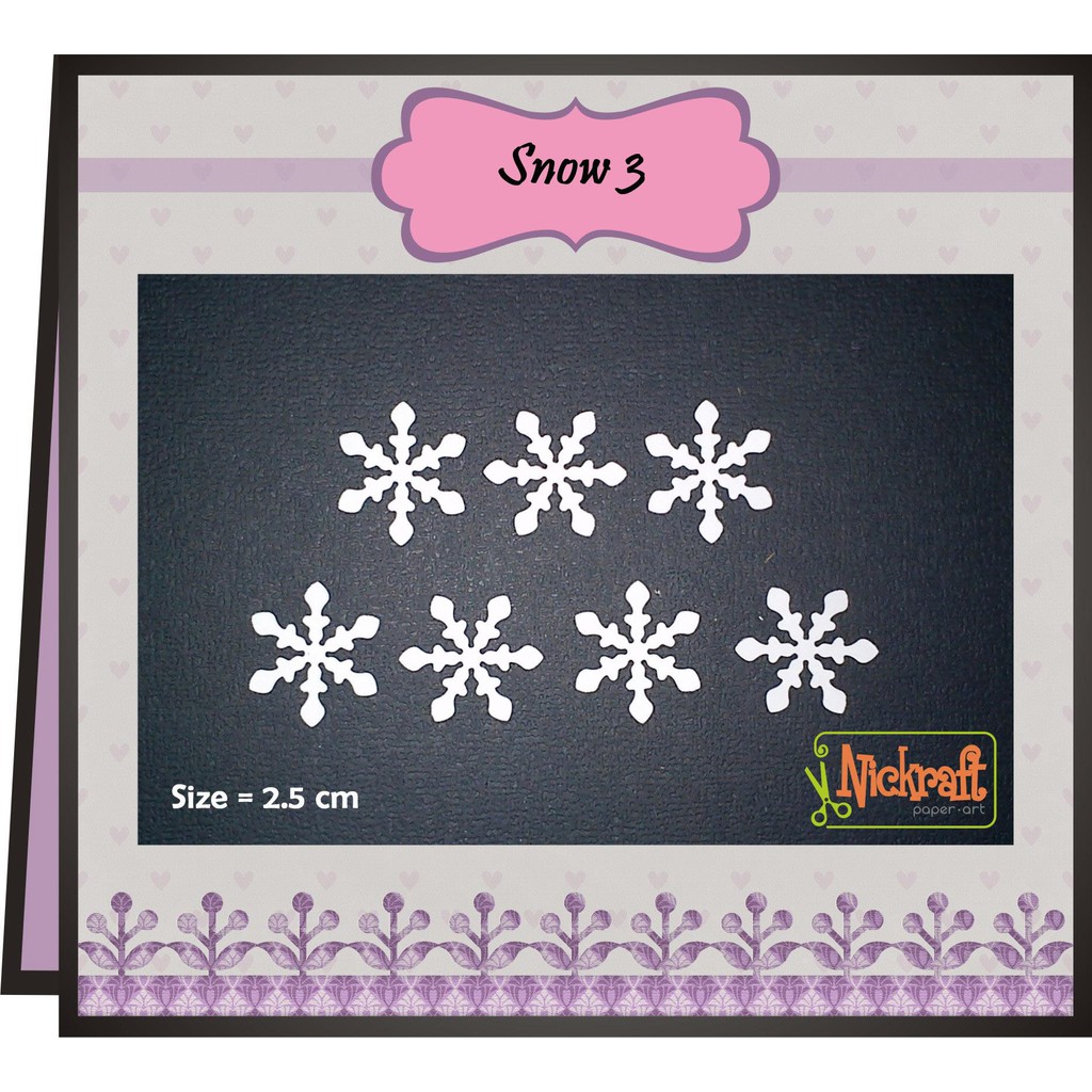 

SNOW 3 - Punch Out Kertas Bahan Scrapbook Salju Snowflake