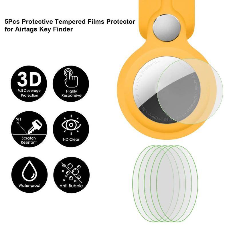 Film For Apple Airtags Key Finder Soft Protective Anti-Scratch Screen Protector For Apple Air tags Locator Tracker HD Film