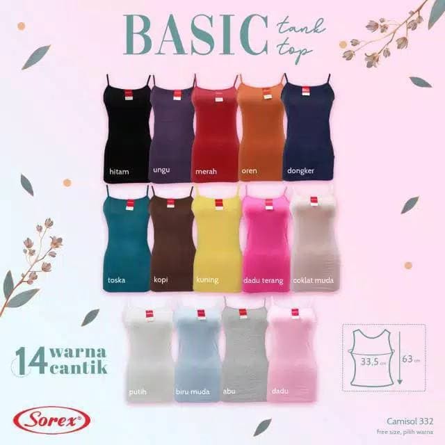 SOREX 332 Camisol Tanktop Basic Camisol Katun Original - gedabug